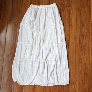 Hollister Elegant White Maxi Skirt